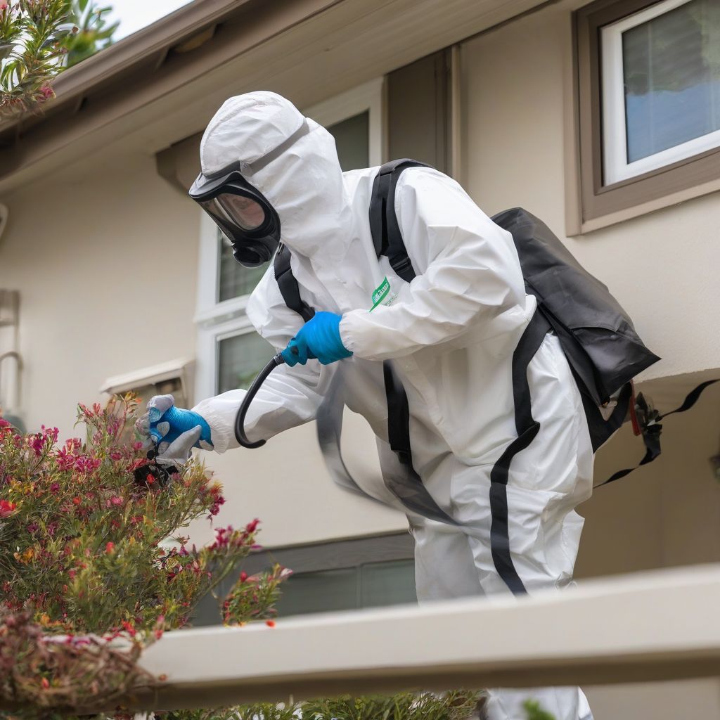 Pest Control Technician Inspecting Home